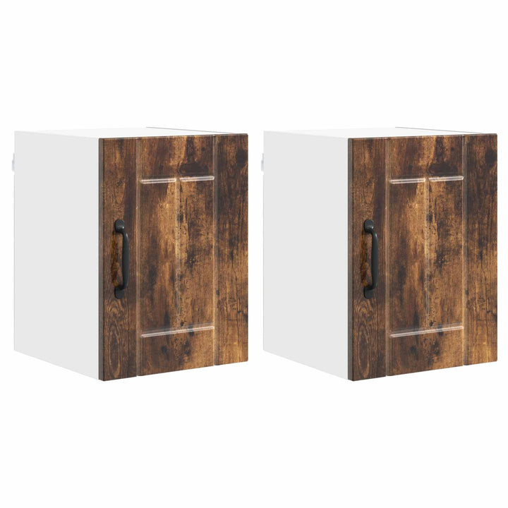 Vægskab LUCCA 2 pcs Røget eg 30 x 31 x 40 cm Konstrueret træ