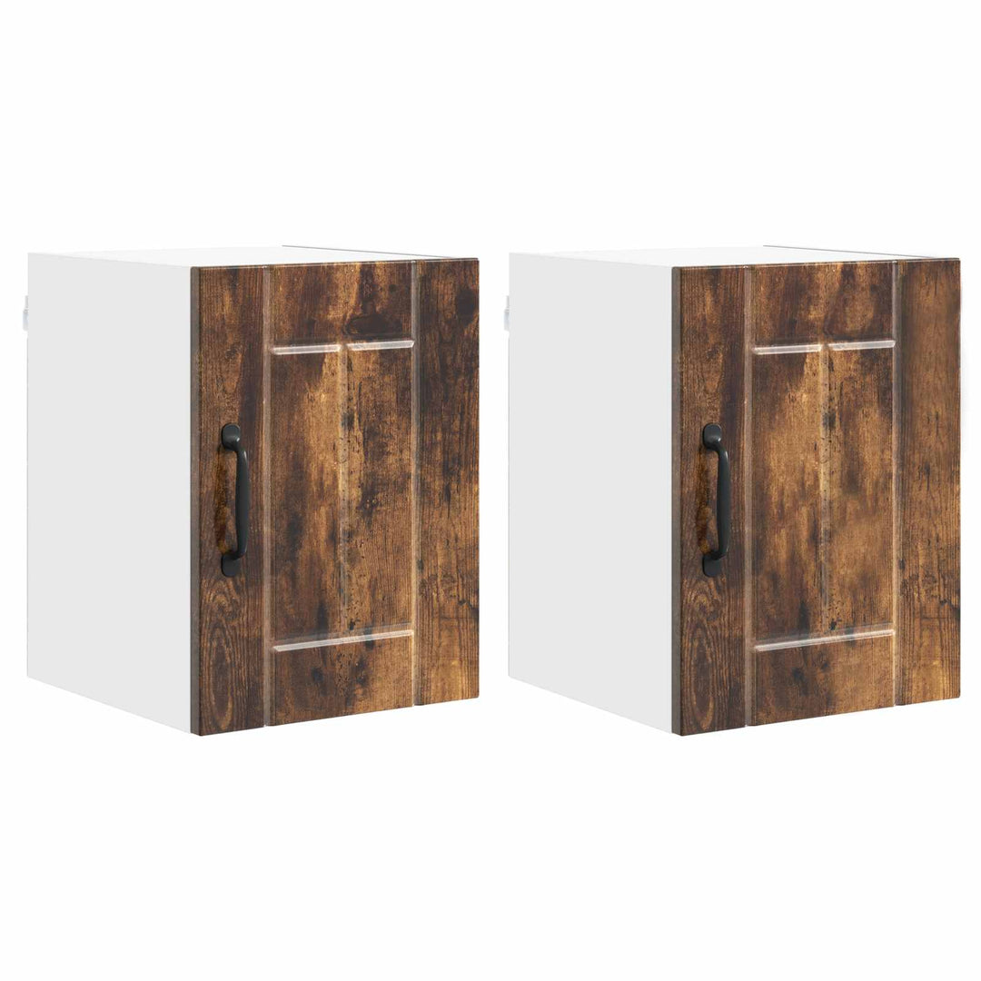 Vægskab LUCCA 2 pcs Røget eg 30 x 31 x 40 cm Konstrueret træ