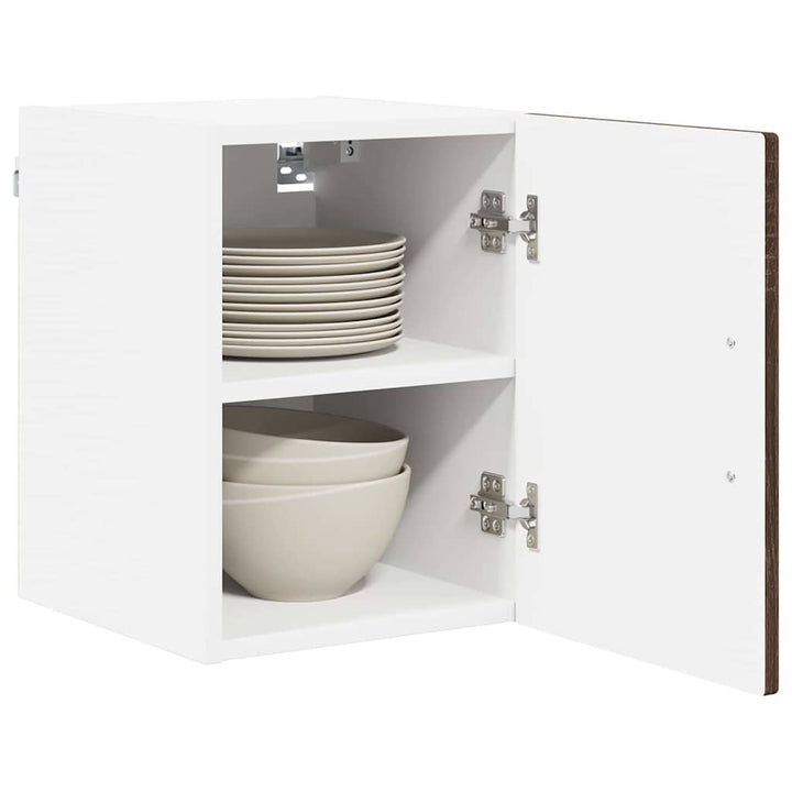 Vægskab LUCCA 2 pcs Brunt eg 30 x 31 x 40 cm Konstrueret træ