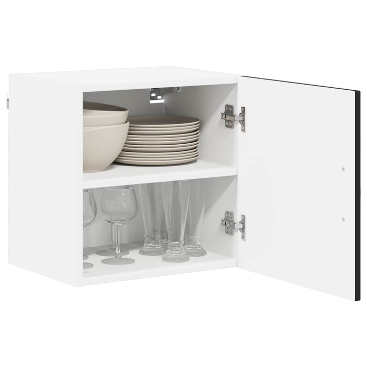 Vægskab LUCCA 2 pcs Sort 40 x 31 x 40 cm Konstrueret træ