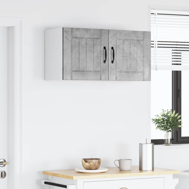 Vægskab LUCCA 2 pcs Betongrå 40 x 31 x 40 cm Konstrueret træ