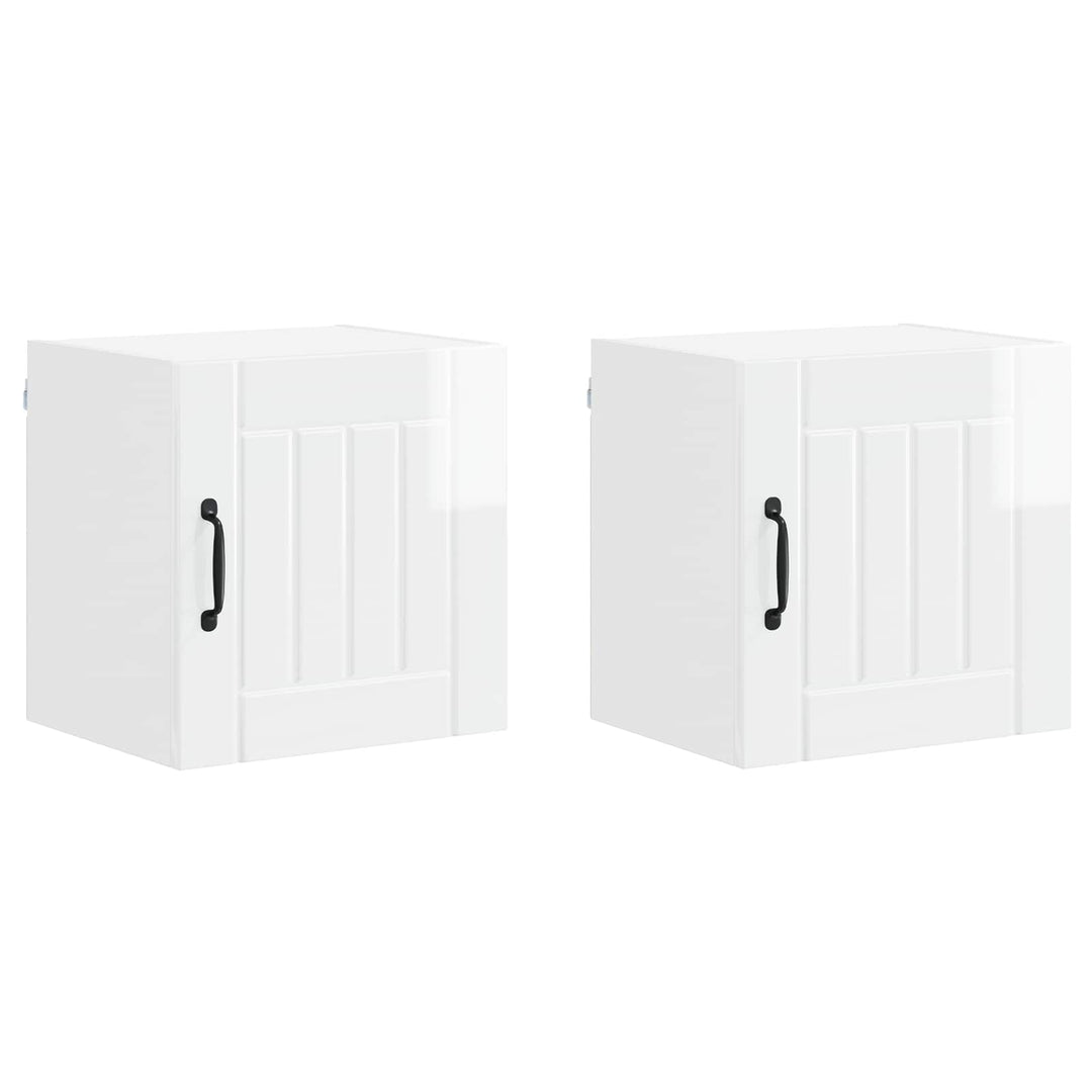Vægskab LUCCA 2 pcs Hvid højglans 40 x 31 x 40 cm
