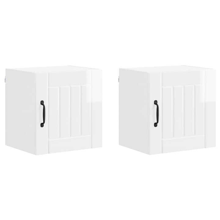 Vægskab LUCCA 2 pcs Hvid højglans 40 x 31 x 40 cm