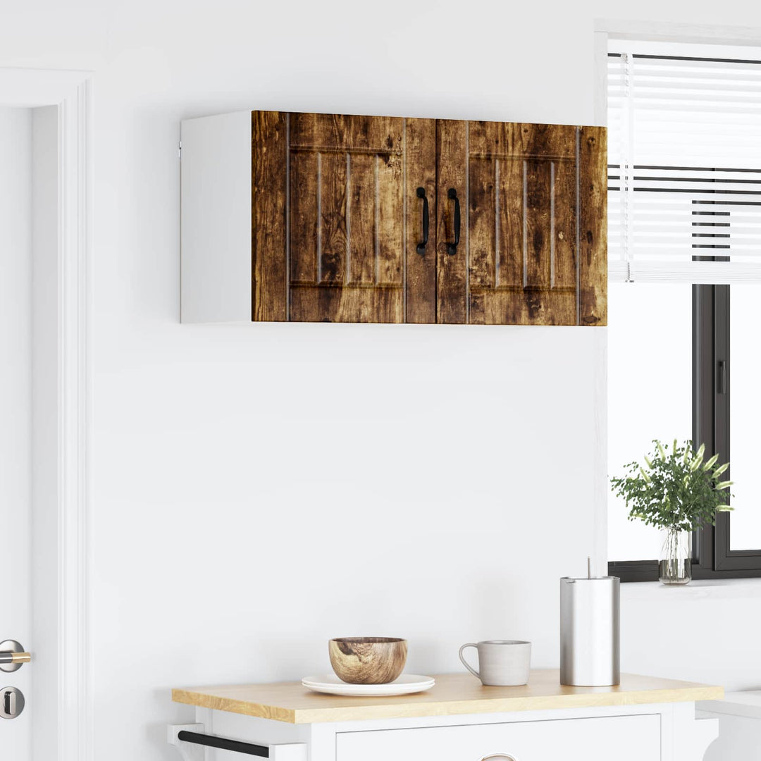 Vægskab LUCCA 2 pcs Røget eg 40 x 31 x 40 cm Konstrueret træ
