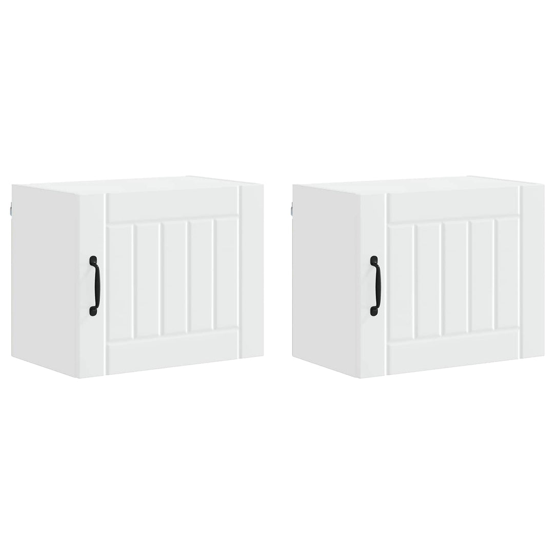 Vægskab LUCCA 2 pcs Hvid 50 x 31 x 40 cm Konstrueret træ