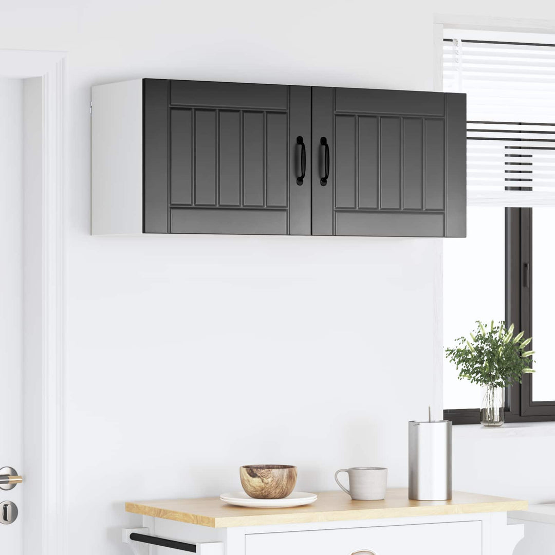 Vægskab LUCCA 2 pcs Sort 50 x 31 x 40 cm Konstrueret træ