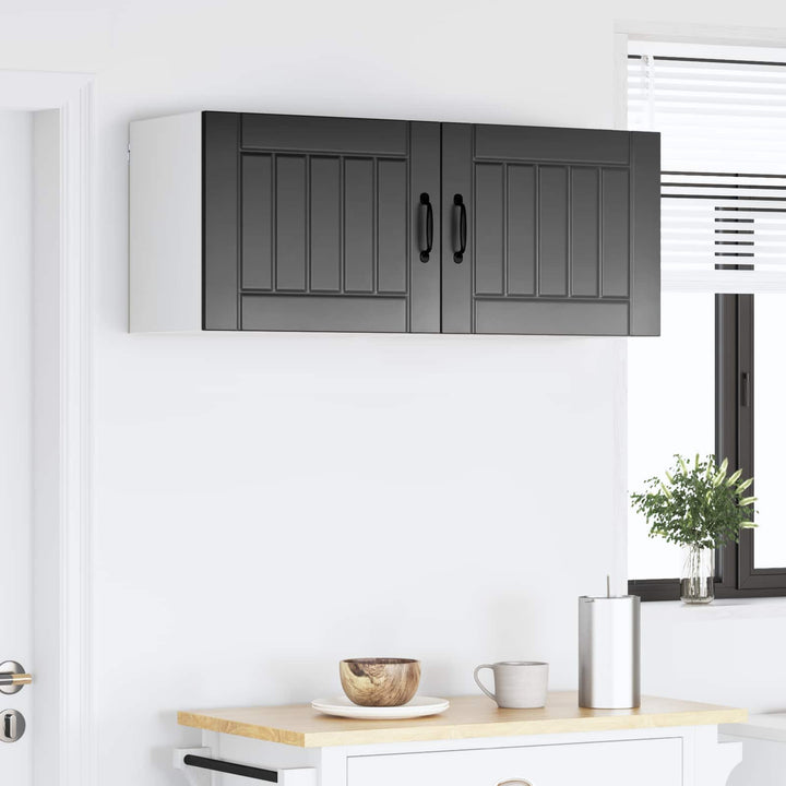 Vægskab LUCCA 2 pcs Sort 50 x 31 x 40 cm Konstrueret træ