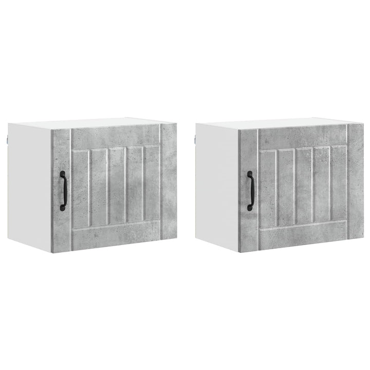 Vægskab LUCCA 2 pcs Betongrå 50 x 31 x 40 cm Konstrueret træ
