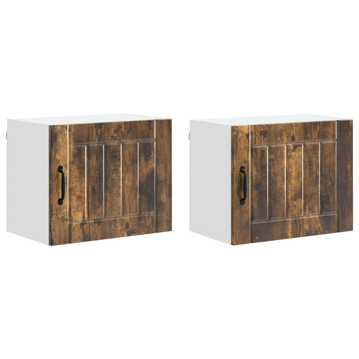 Vægskab LUCCA 2 pcs Røget eg 50 x 31 x 40 cm Konstrueret træ
