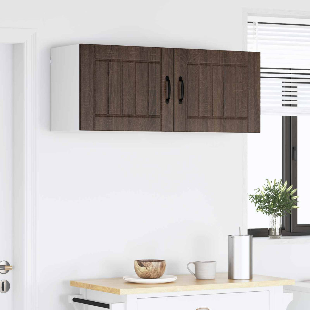Vægskab LUCCA 2 pcs Brunt eg 50 x 31 x 40 cm Konstrueret træ