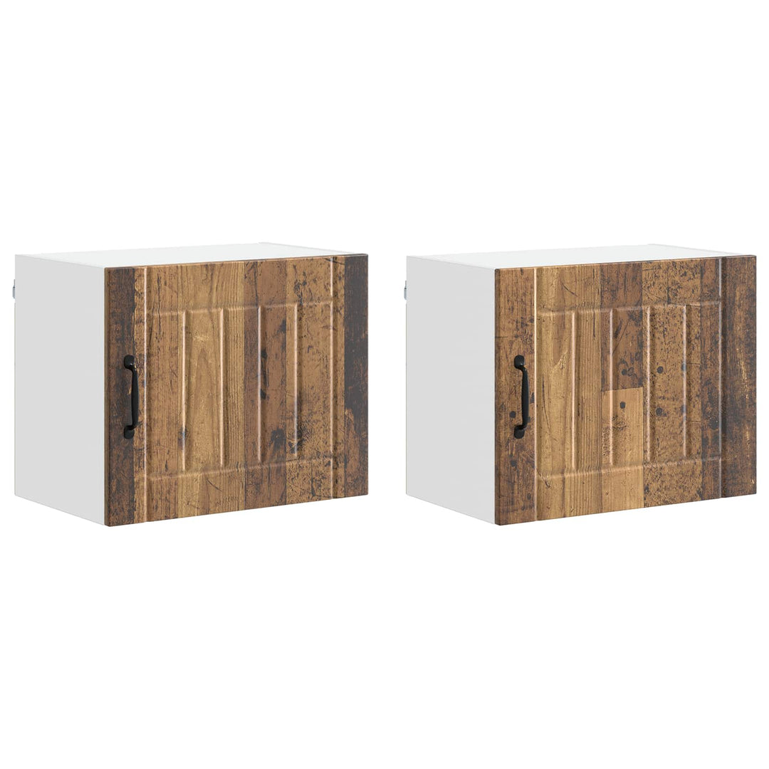 Vægskab LUCCA 2 pcs Gammelt træ 50 x 31 x 40 cm Konstrueret træ