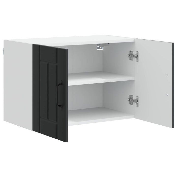 Vægskab LUCCA 2 pcs Sort 60 x 31 x 40 cm Konstrueret træ