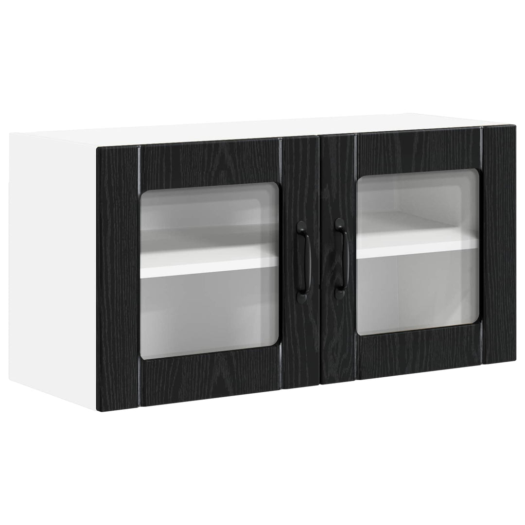 Væglågskab LUCCA Sort eg 80 x 31 x 40 cm Konstrueret træ