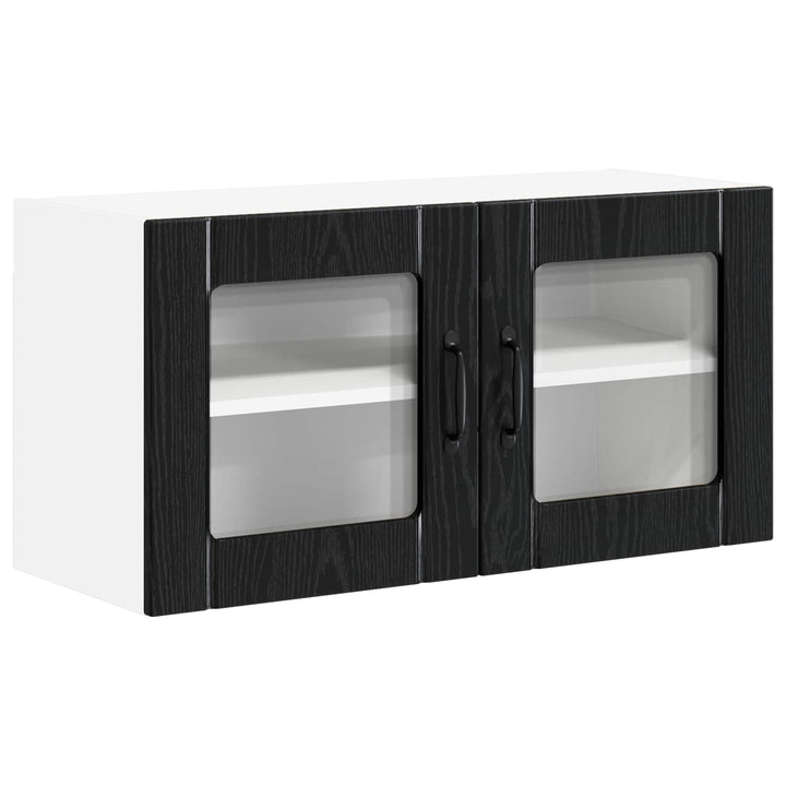 Væglågskab LUCCA Sort eg 80 x 31 x 40 cm Konstrueret træ