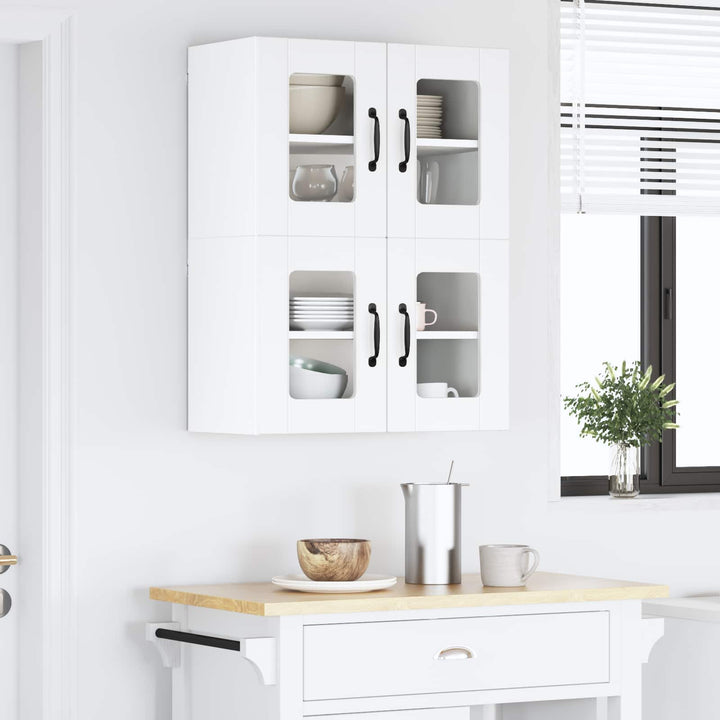 Væglågskab LUCCA 2 pcs Hvid 60 x 31 x 40 cm Konstrueret træ