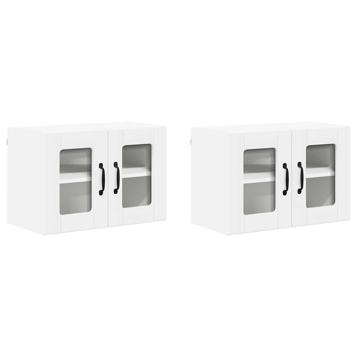 Væglågskab LUCCA 2 pcs Hvid 60 x 31 x 40 cm Konstrueret træ