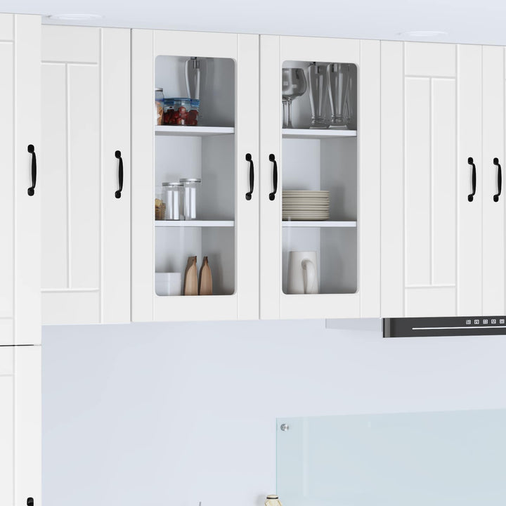 Væglågskab LUCCA 2 pcs Hvid 40 x 31 x 80 cm Konstrueret træ