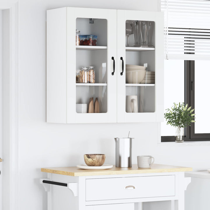 Væglågskab LUCCA 2 pcs Hvid 40 x 31 x 80 cm Konstrueret træ