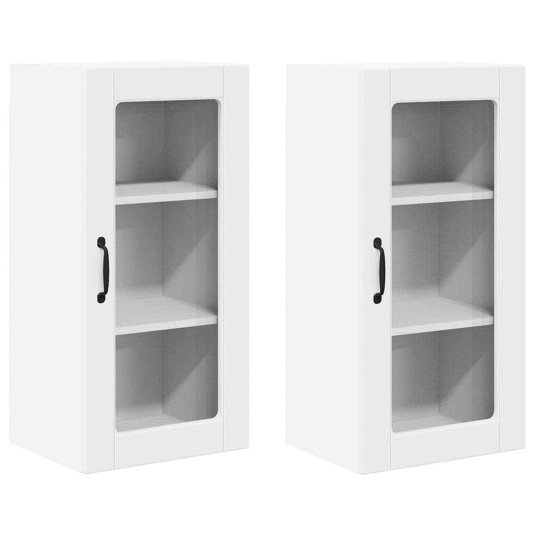Væglågskab LUCCA 2 pcs Hvid 40 x 31 x 80 cm Konstrueret træ
