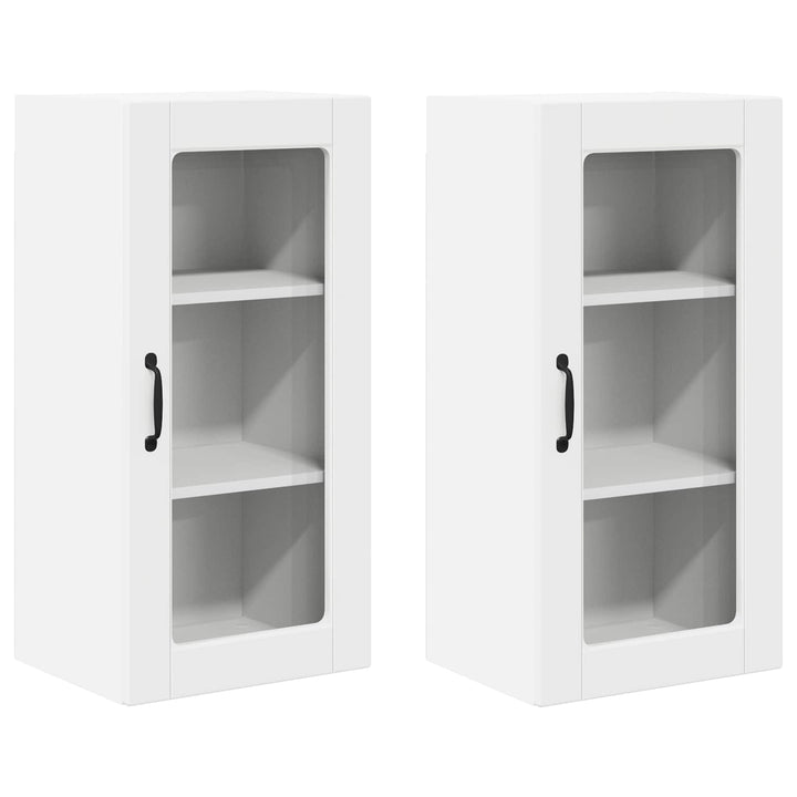 Væglågskab LUCCA 2 pcs Hvid 40 x 31 x 80 cm Konstrueret træ