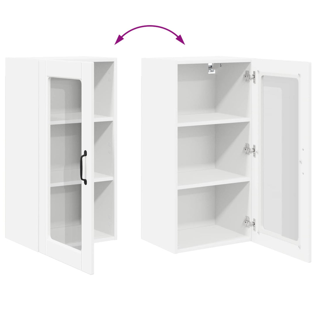 Væglågskab LUCCA 2 pcs Hvid 40 x 31 x 80 cm Konstrueret træ