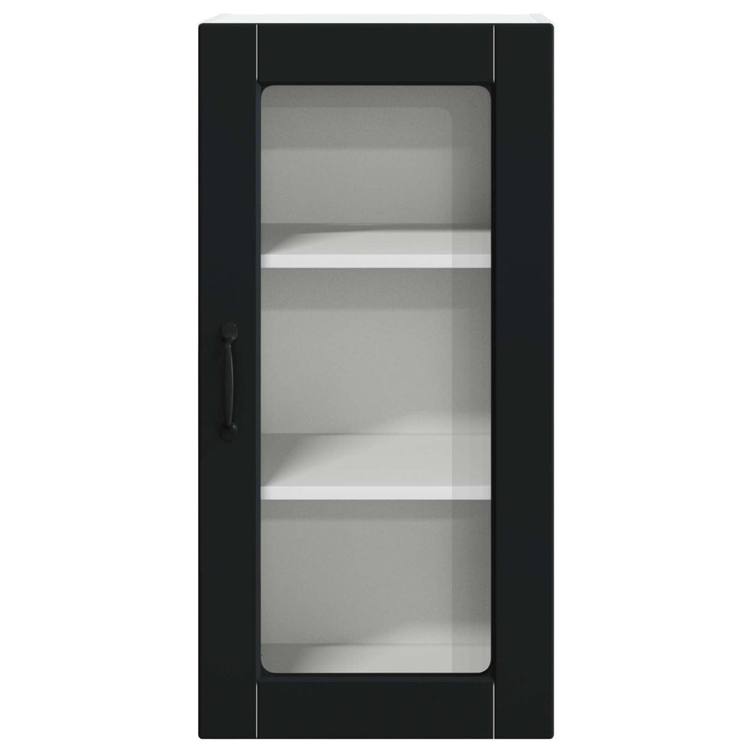 Væglågskab LUCCA 2 pcs Sort 40 x 31 x 80 cm Konstrueret træ