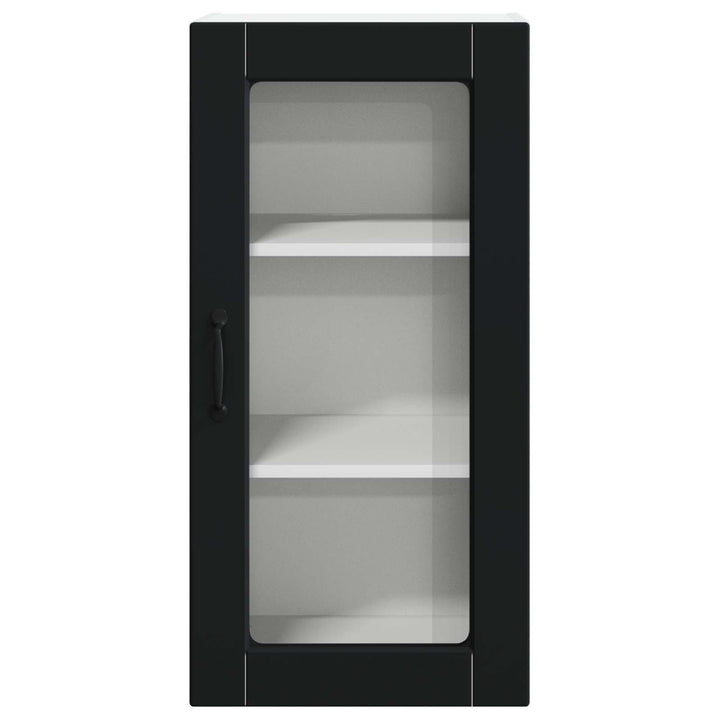 Væglågskab LUCCA 2 pcs Sort 40 x 31 x 80 cm Konstrueret træ