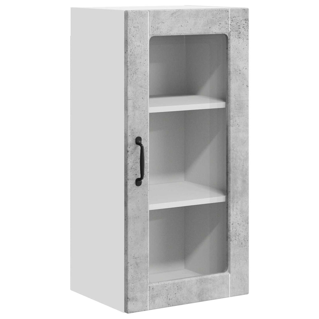 Væglågskab LUCCA 2 pcs Betongrå 40 x 31 x 80 cm Konstrueret træ