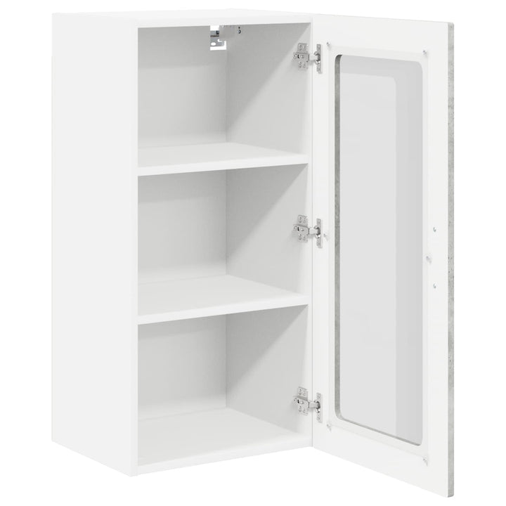 Væglågskab LUCCA 2 pcs Betongrå 40 x 31 x 80 cm Konstrueret træ