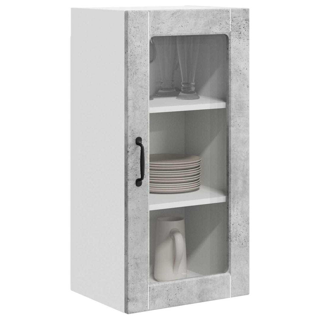 Væglågskab LUCCA 2 pcs Betongrå 40 x 31 x 80 cm Konstrueret træ