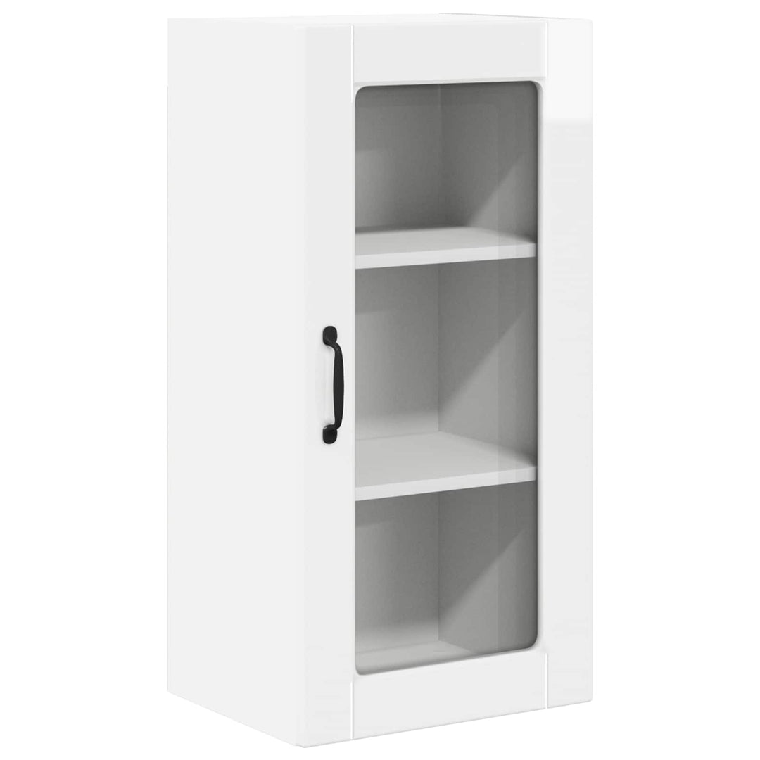 Væglågskab LUCCA 2 pcs Hvid højglans 40 x 31 x 80 cm