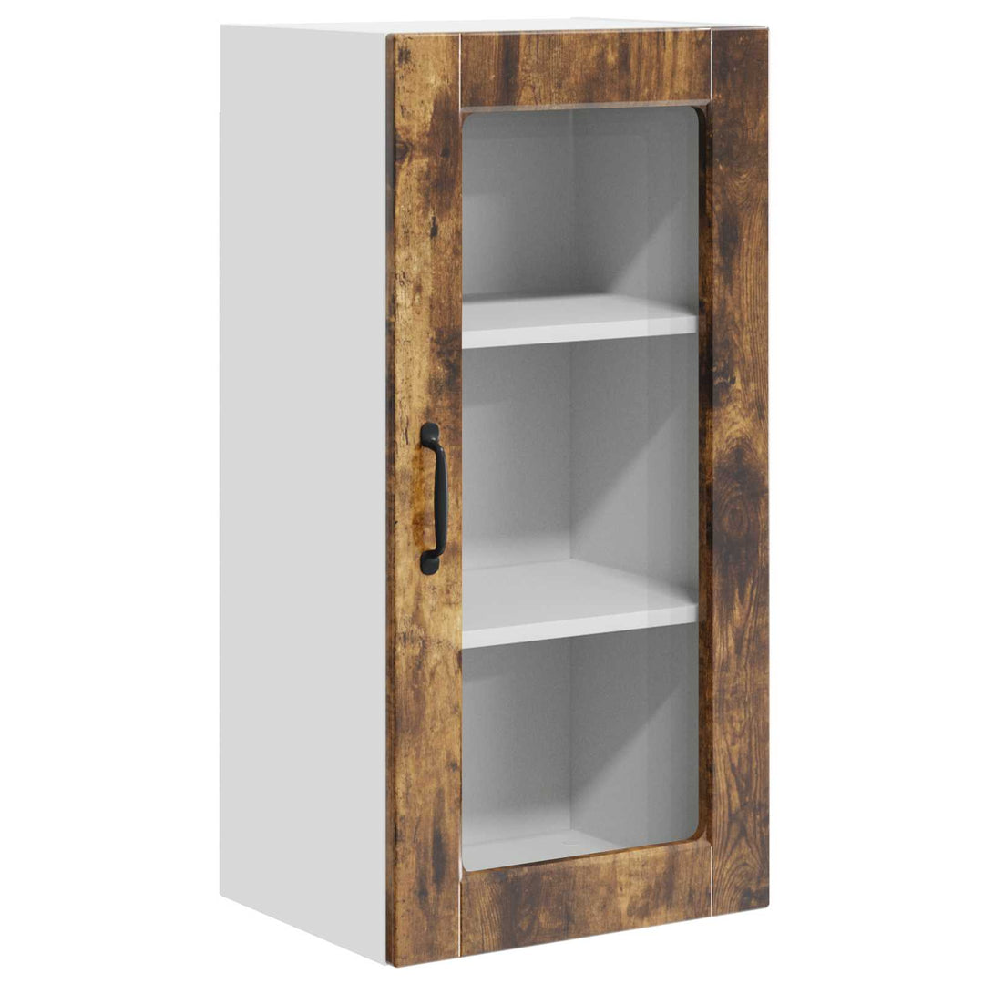 Væglågskab LUCCA 2 pcs Røget eg 40 x 31 x 80 cm Konstrueret træ