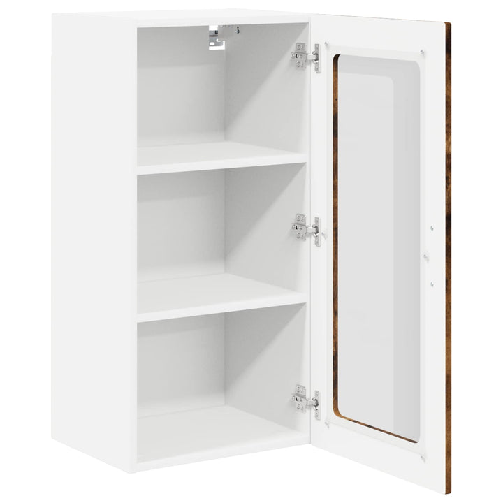 Væglågskab LUCCA 2 pcs Røget eg 40 x 31 x 80 cm Konstrueret træ