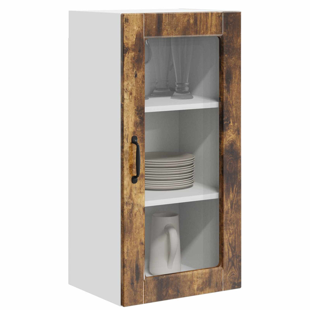 Væglågskab LUCCA 2 pcs Røget eg 40 x 31 x 80 cm Konstrueret træ