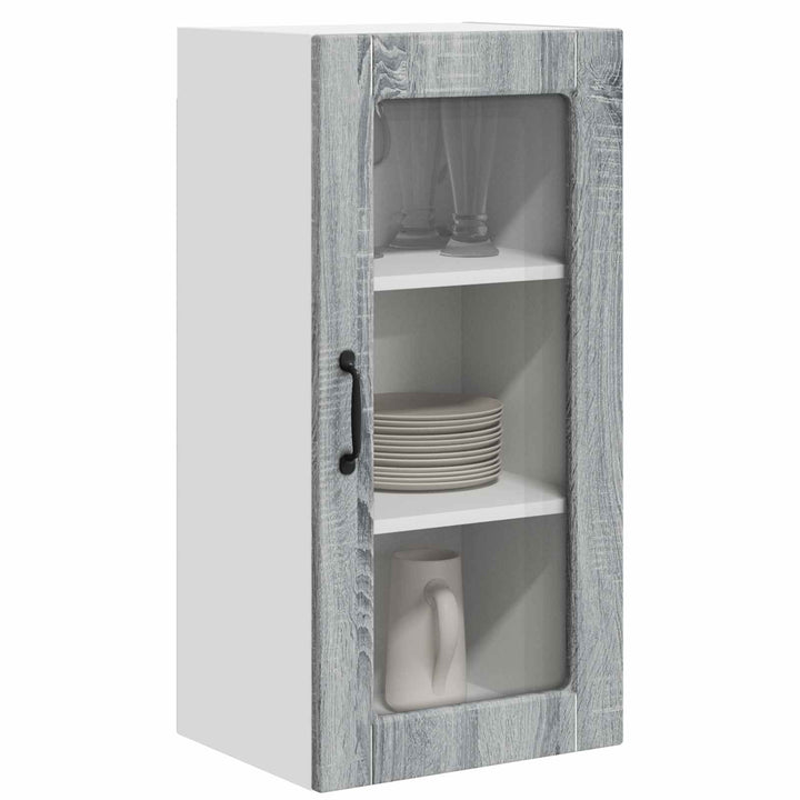 Væglågskab LUCCA 2 pcs Grå sonoma-eg 40 x 31 x 80 cm