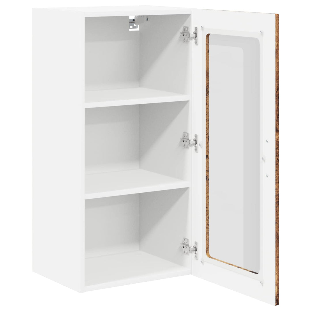Væglågskab LUCCA 2 pcs Gammelt træ 40 x 31 x 80 cm