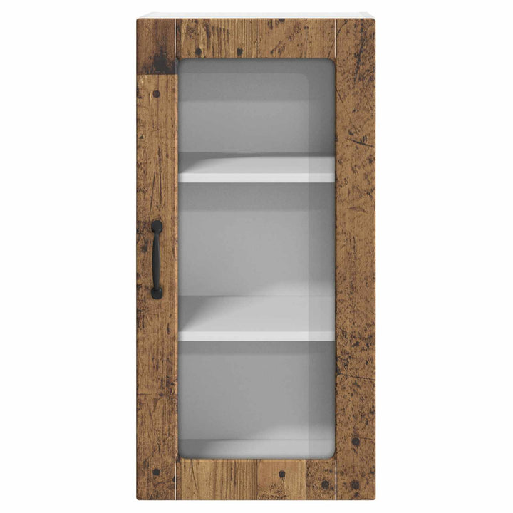 Væglågskab LUCCA 2 pcs Gammelt træ 40 x 31 x 80 cm