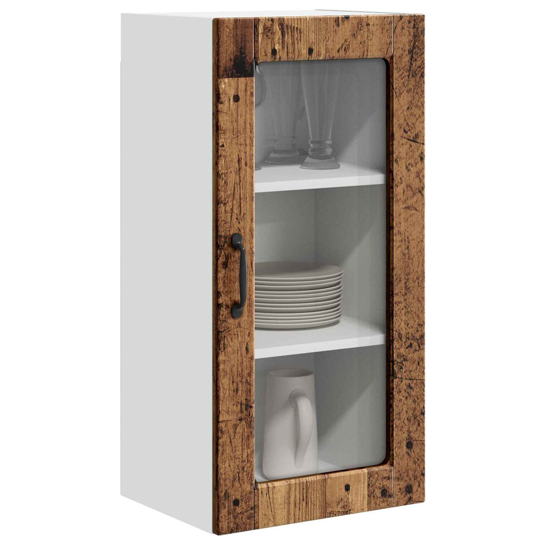 Væglågskab LUCCA 2 pcs Gammelt træ 40 x 31 x 80 cm