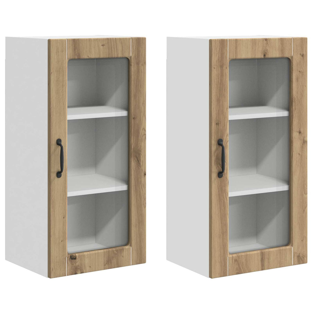 Væglågskab LUCCA 2 pcs Artisan-eg 40 x 31 x 80 cm