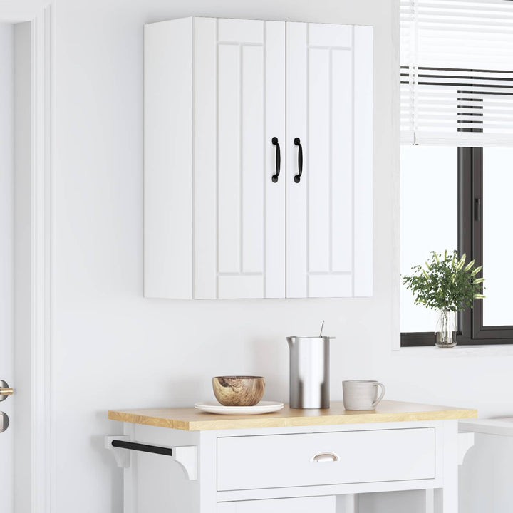 Vægskab LUCCA 2 pcs Hvid 30 x 31 x 80 cm Konstrueret træ