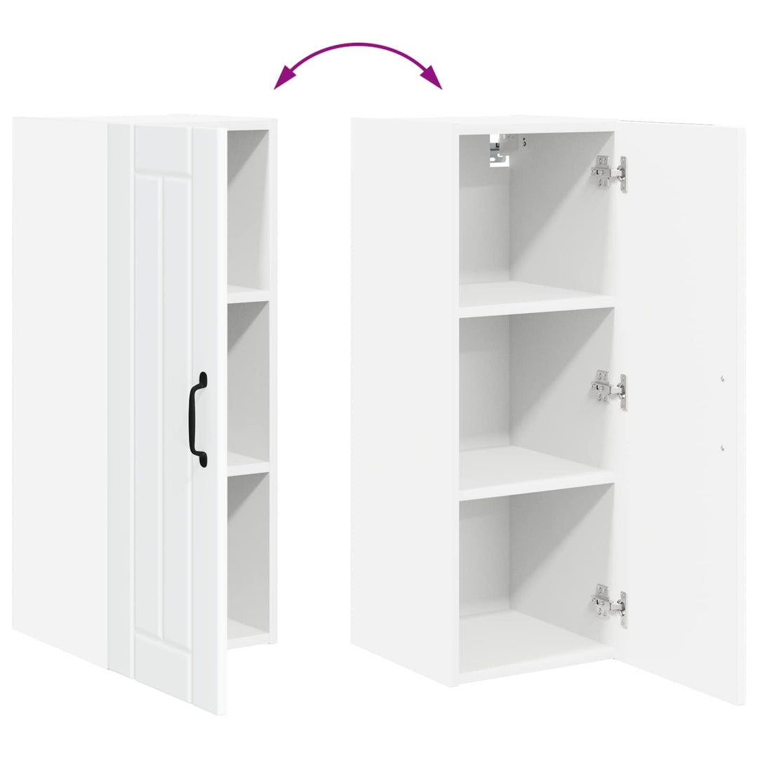Vægskab LUCCA 2 pcs Hvid 30 x 31 x 80 cm Konstrueret træ
