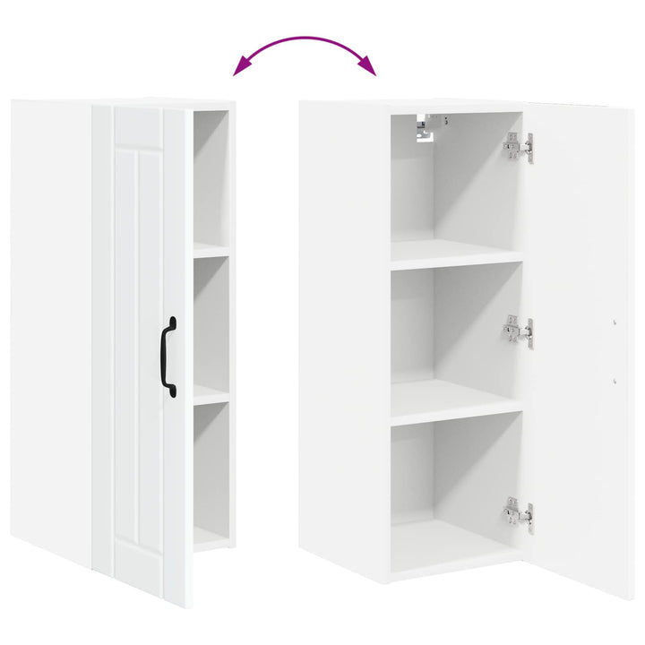 Vægskab LUCCA 2 pcs Hvid 30 x 31 x 80 cm Konstrueret træ