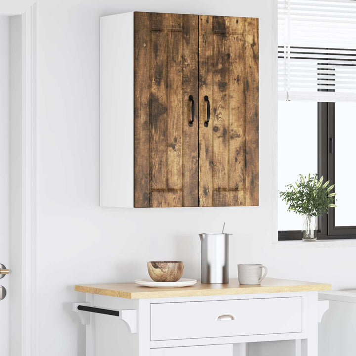 Vægskab LUCCA 2 pcs Røget eg 30 x 31 x 80 cm Konstrueret træ