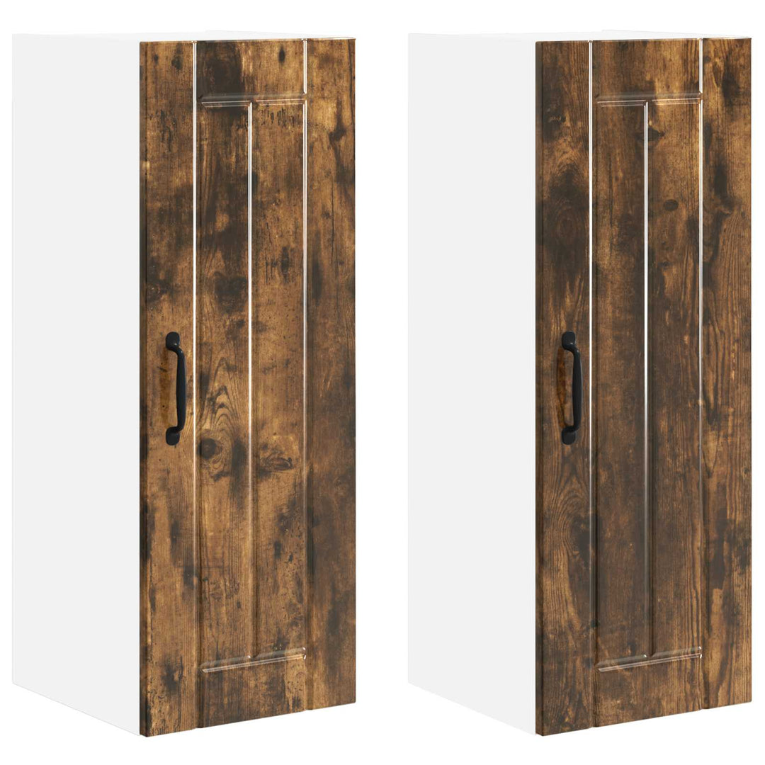Vægskab LUCCA 2 pcs Røget eg 30 x 31 x 80 cm Konstrueret træ