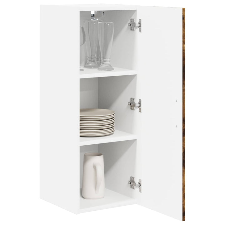 Vægskab LUCCA 2 pcs Røget eg 30 x 31 x 80 cm Konstrueret træ