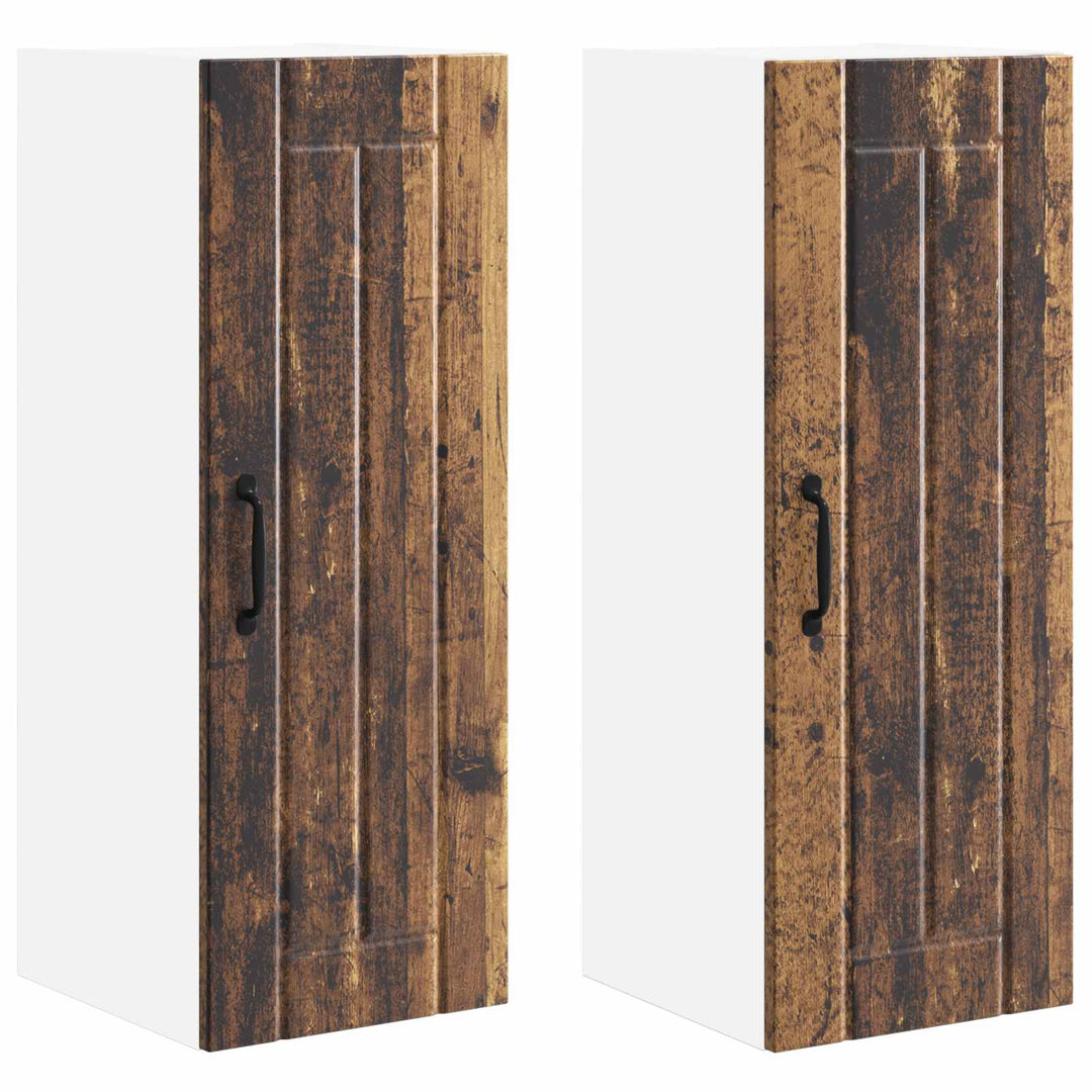 Vægskab LUCCA 2 pcs Gammelt træ 30 x 31 x 80 cm Konstrueret træ