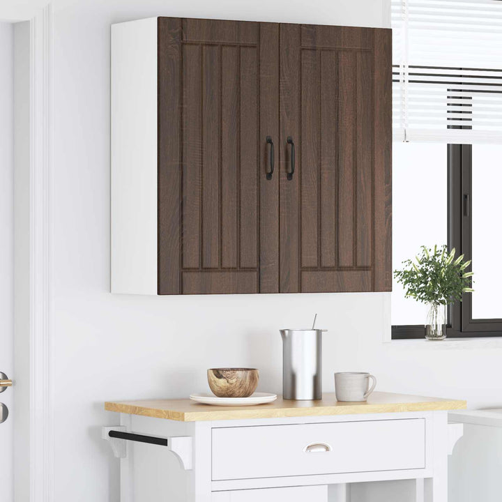 Vægskab LUCCA Brunt eg 80 x 31 x 80 cm Konstrueret træ