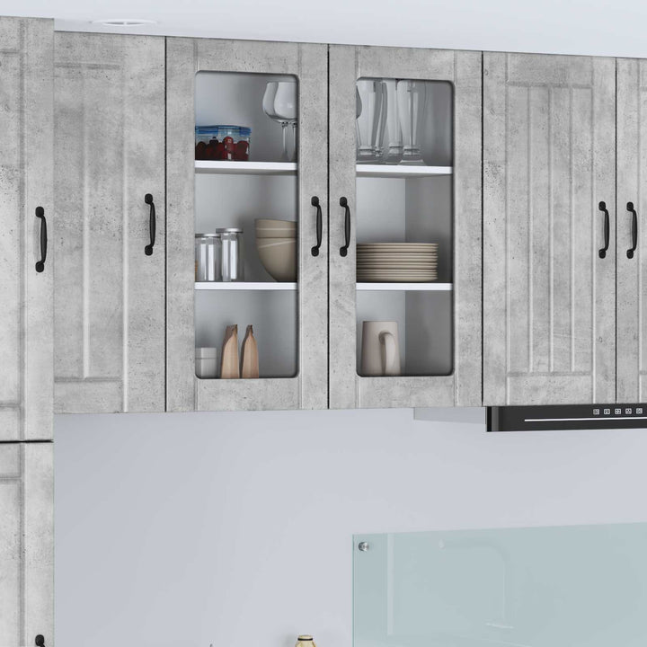 Væglågskab LUCCA Betongrå 80 x 31 x 80 cm Konstrueret træ