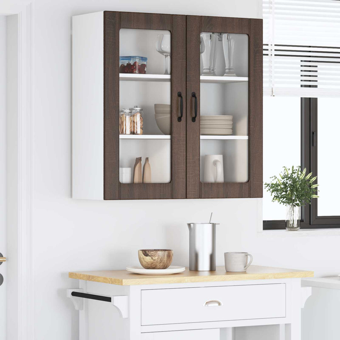 Væglågskab LUCCA Brunt eg 80 x 31 x 80 cm Konstrueret træ