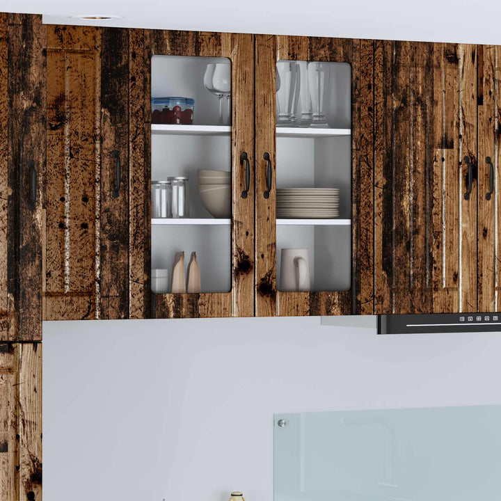 Væglågskab LUCCA Gammelt træ 80 x 31 x 80 cm Konstrueret træ